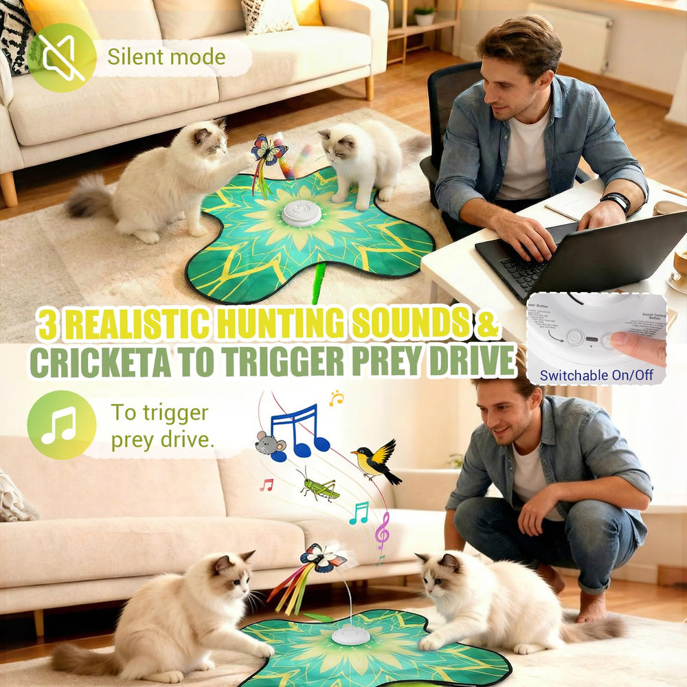 OPDEKEHA cat toy with non-slip suction cups stays in place