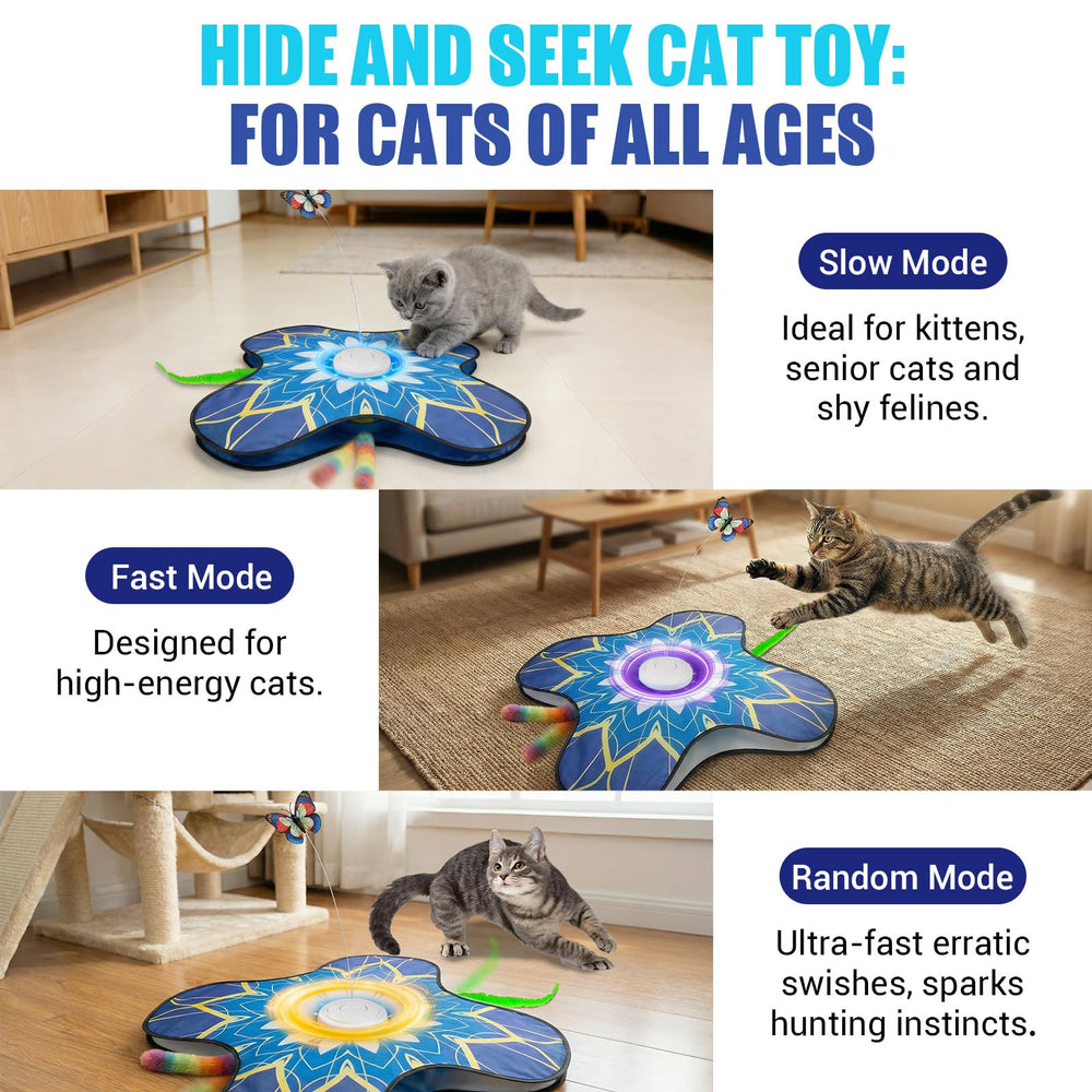 OPDEKEHA touch-activated cat toy initiates independent play with a simple tap.