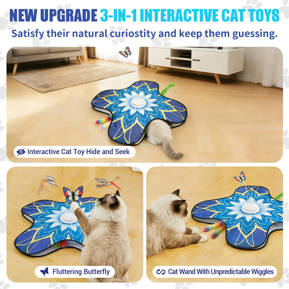 OPDEKEHA interactive cat toy with unpredictable sways to amuse cats and extend play sessions.