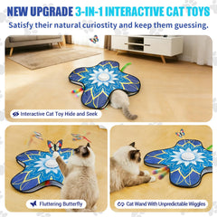 OPDEKEHA interactive cat toy with unpredictable sways to amuse cats and extend play sessions.