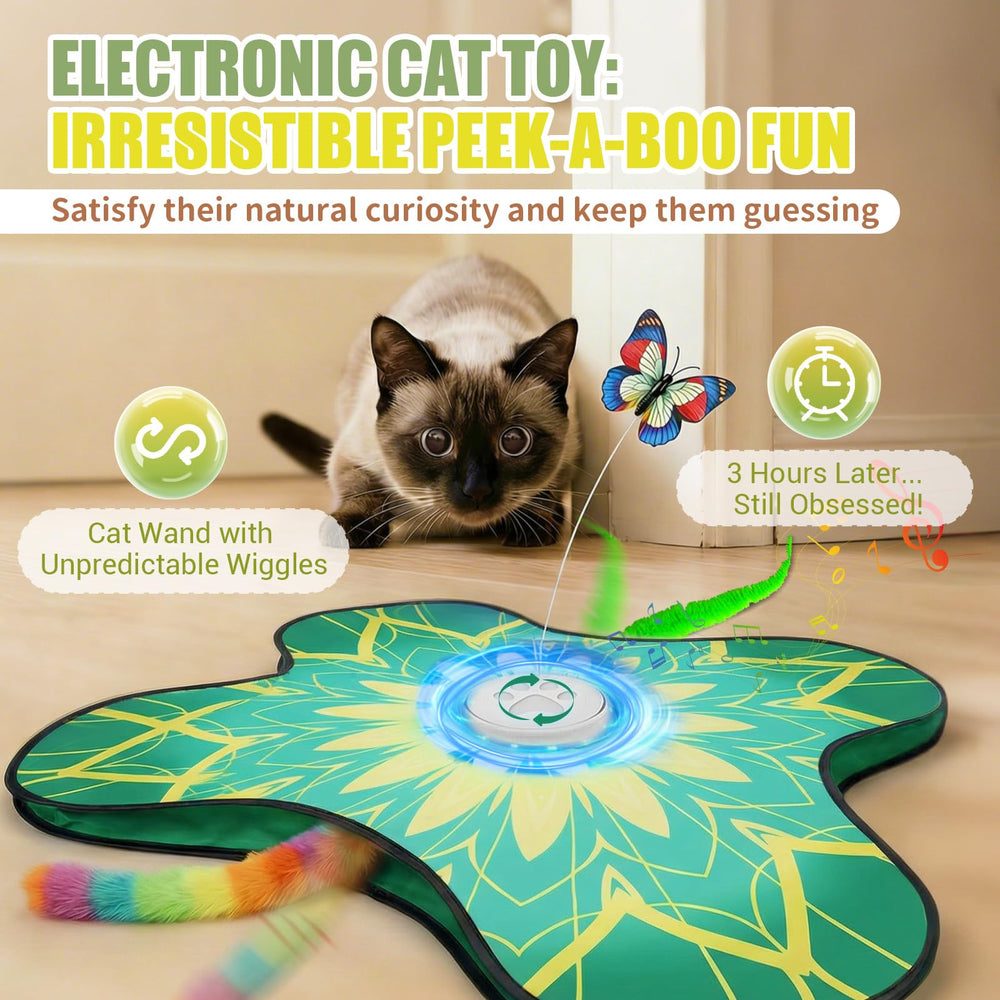 OPDEKEHA touch activated cat toy boosts independent play and exercise