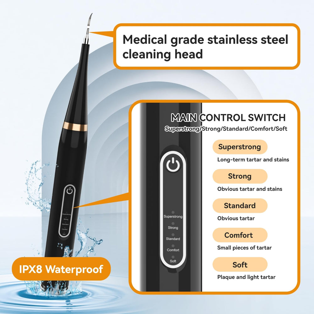 Opdent IPX7 waterproof design allows easy wash after use.