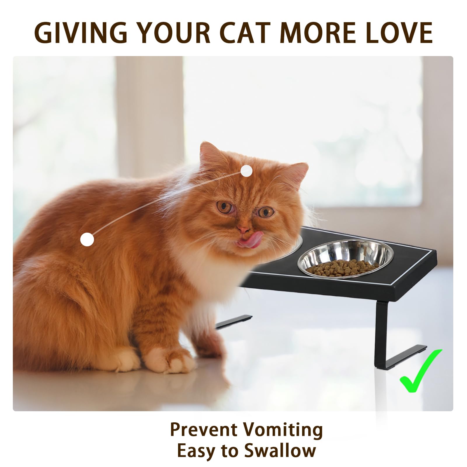 OPELETNNT dishwasher-safe raised cat bowls simplify cleaning routines