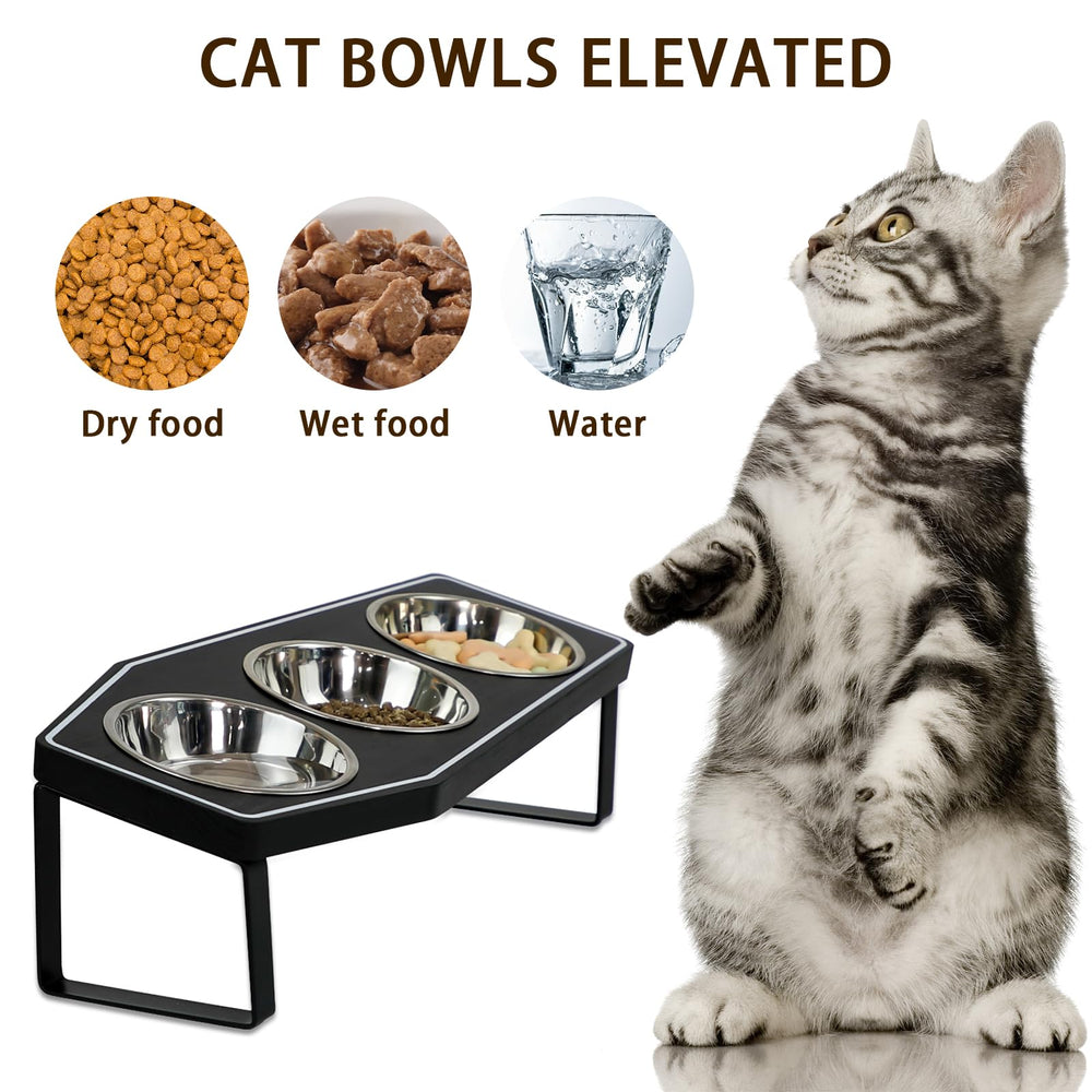 OPELETNNT raised cat bowls with 12oz capacity for small to medium cats.