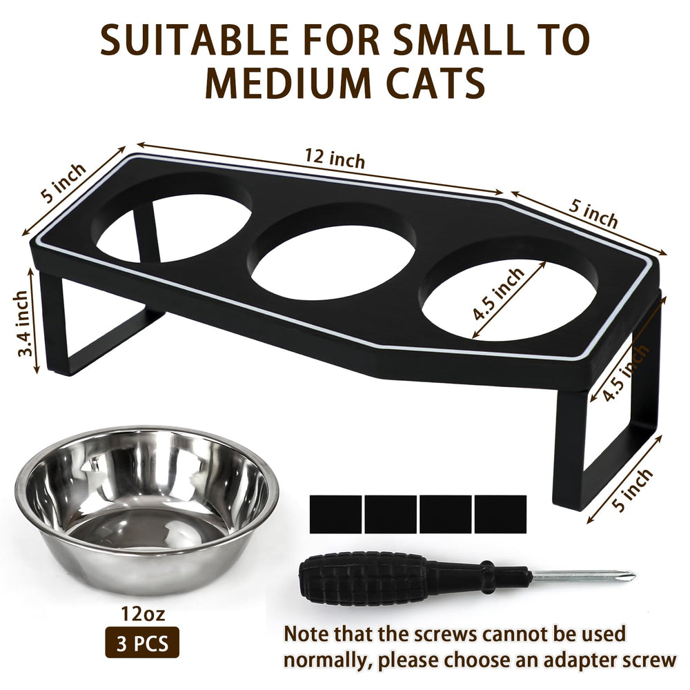 OPELETNNT stable stand with four non-slip feet keeps bowls steady during meals.