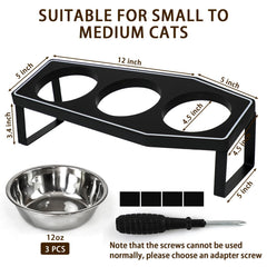 OPELETNNT stable stand with four non-slip feet keeps bowls steady during meals.