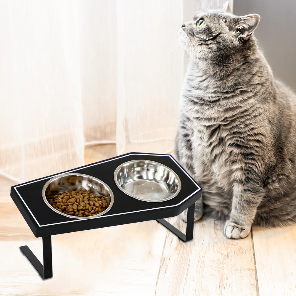 OPELETNNT tilted 15-degree bowls enhance cat dining posture and access