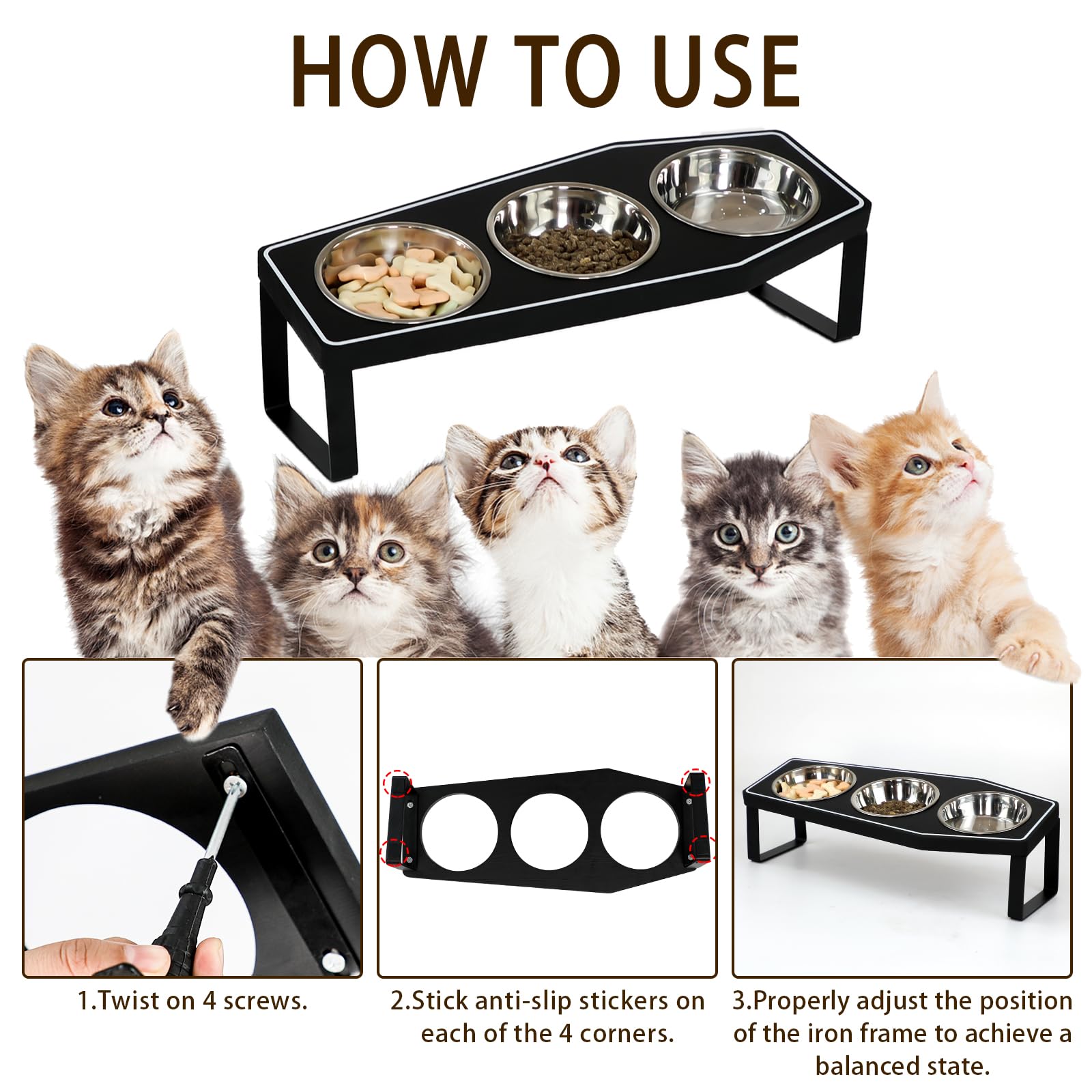 OPELETNNT whisker-friendly design enhances comfortable dining for felines.