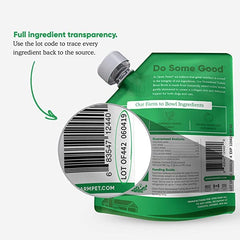 Open Farm bone broth ingredients detail features carrots, pumpkin, and superfoods