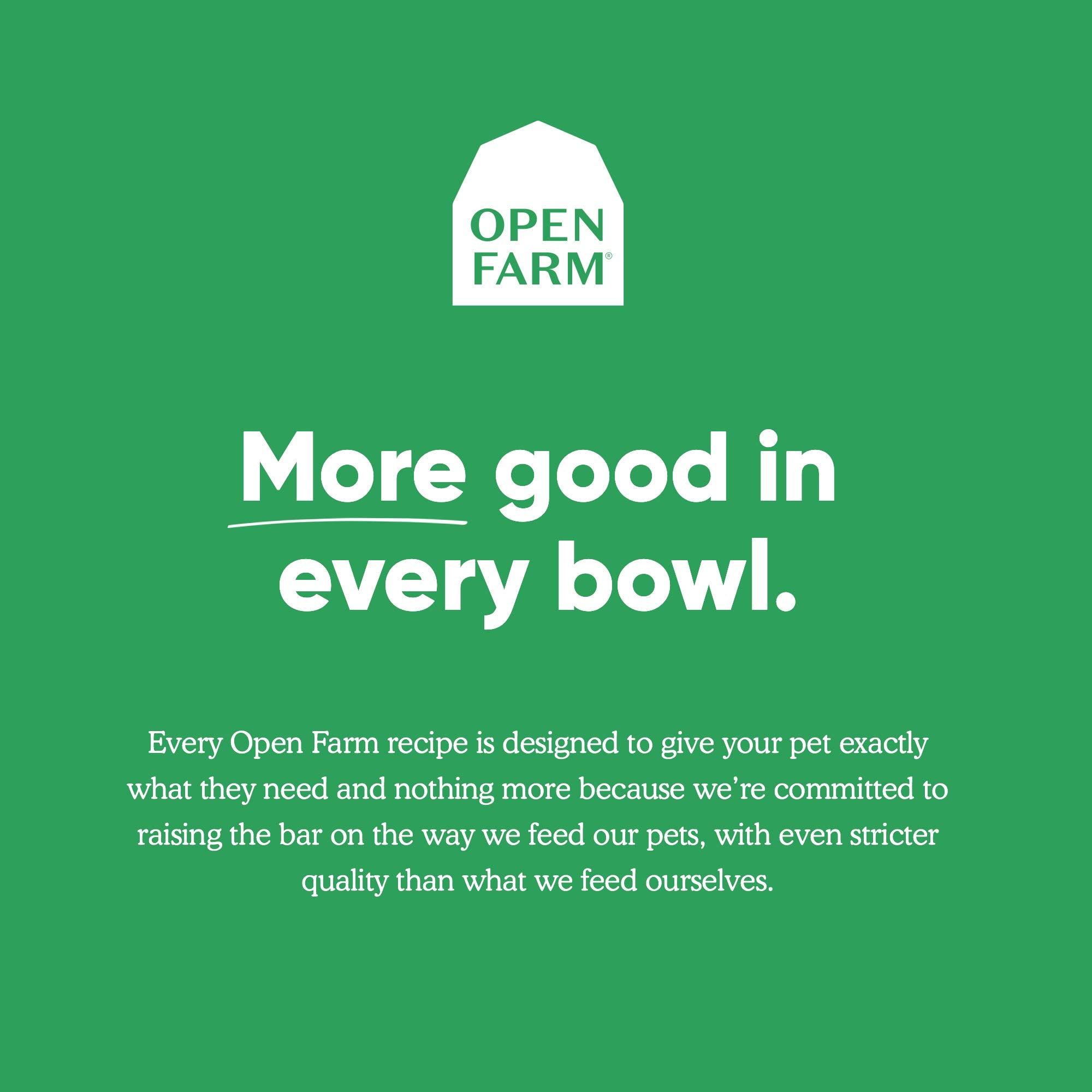 Open Farm bone broth label close-up highlighting ingredient quality and simplicity.