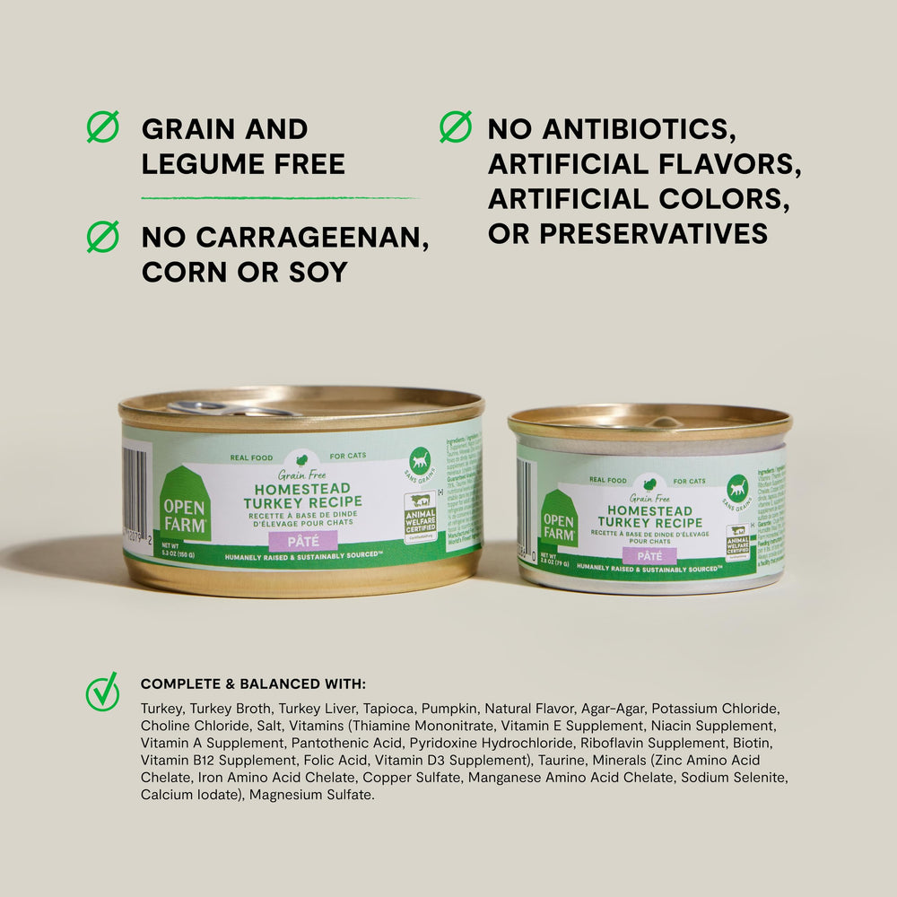 Open Farm cat food pate in bowl demonstrates versatile meal or topper option.