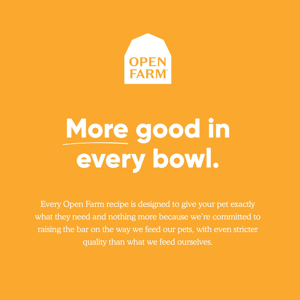Pour of Open Farm Chicken Bone Broth over kibble to boost flavor.