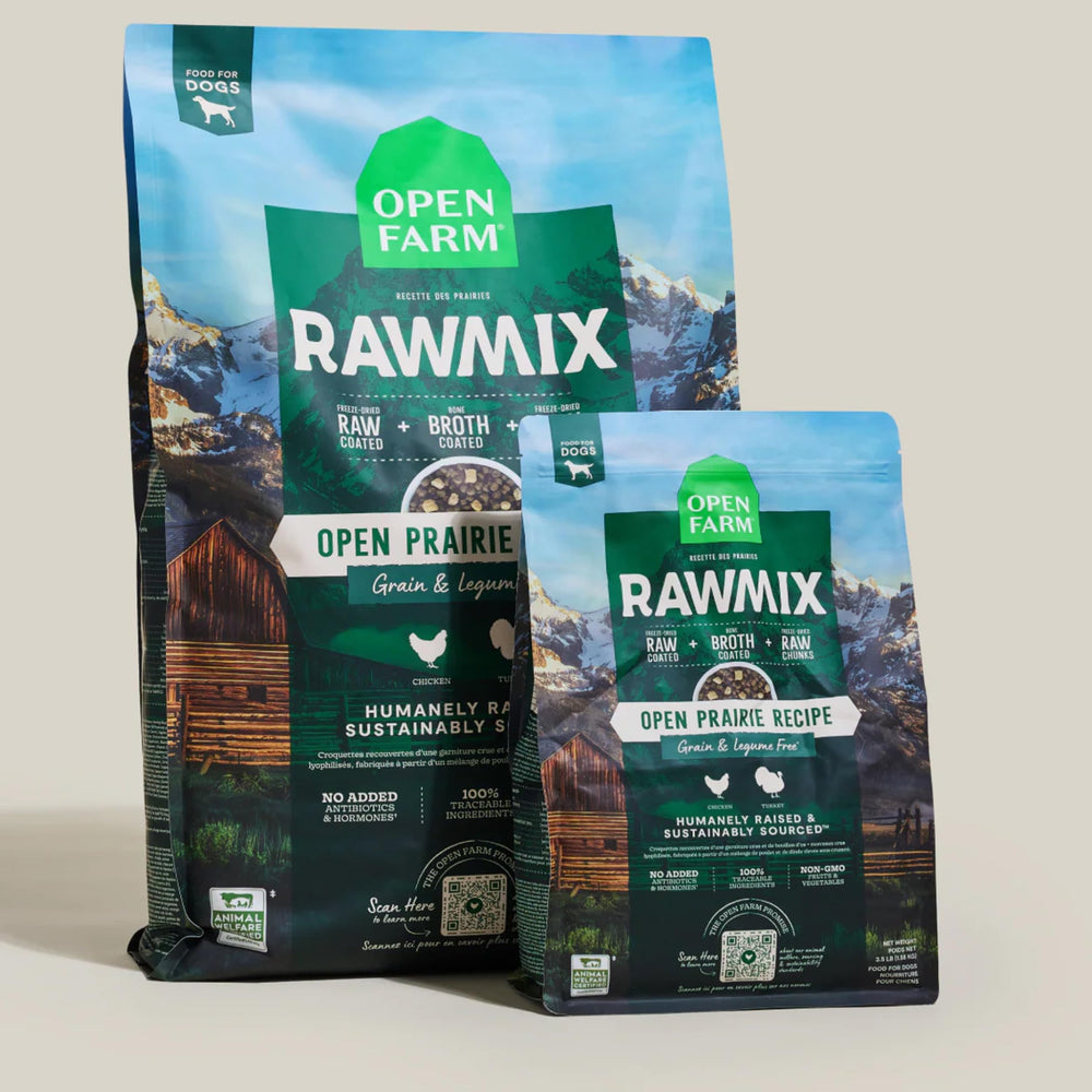Sliced chicken and turkey pieces featured in Open Farm RawMix.