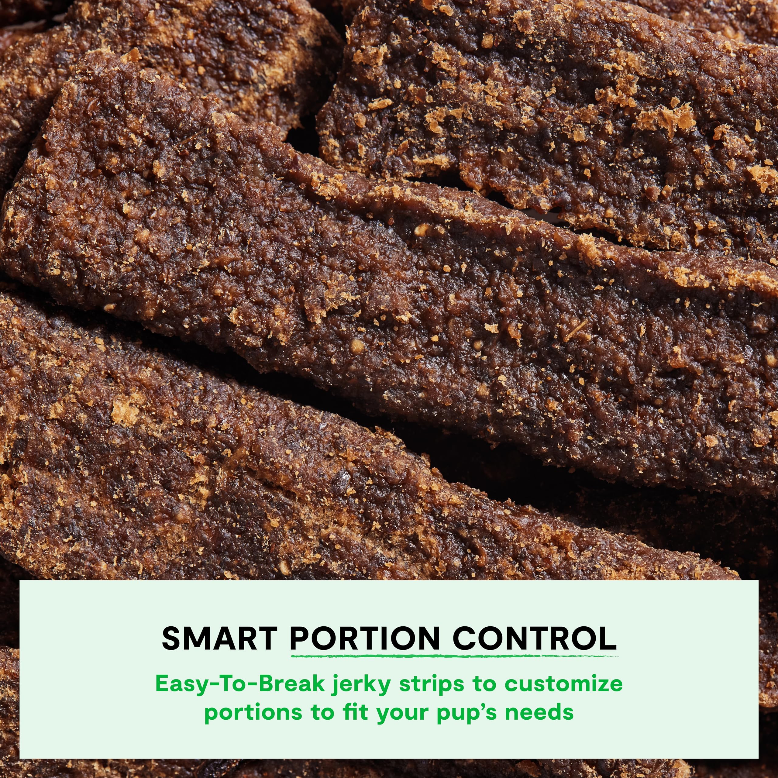 Open Farm grain-free beef jerky pieces highlighting ethical sourcing and protein-rich snack