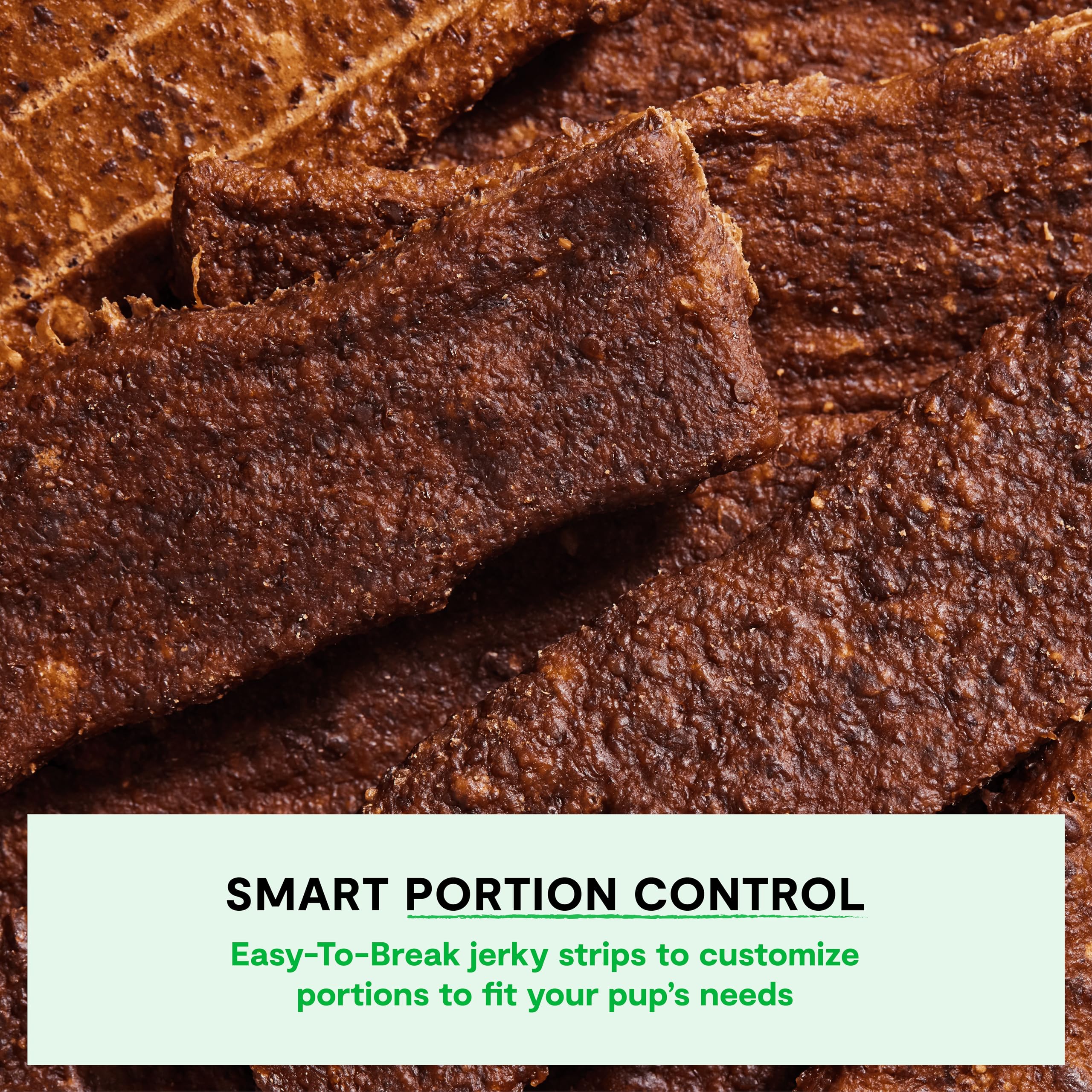 Open Farm dog jerky resealable bag shown for travel and training.