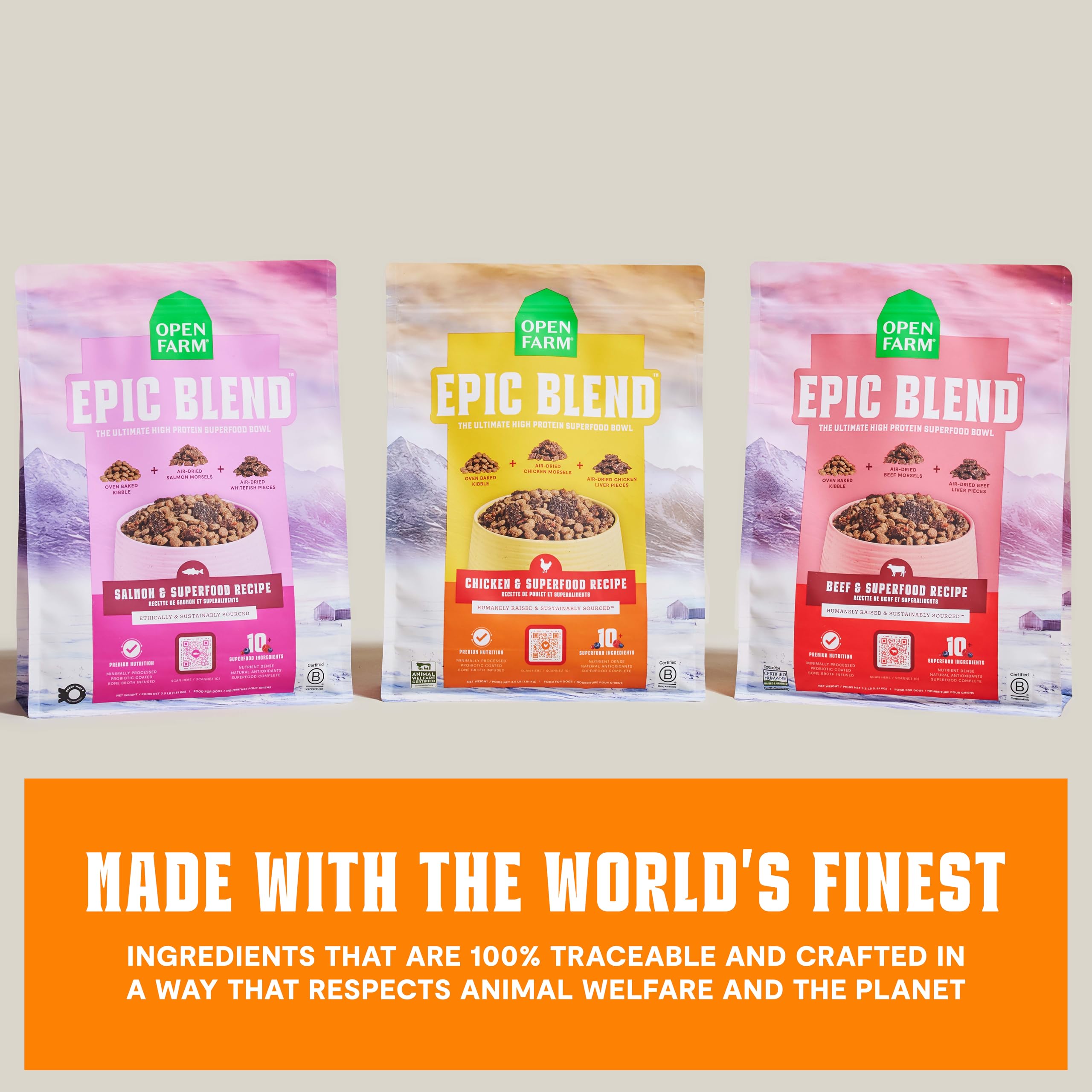 Open Farm Epic Blend superfoods showcase antioxidants and nutrient density
