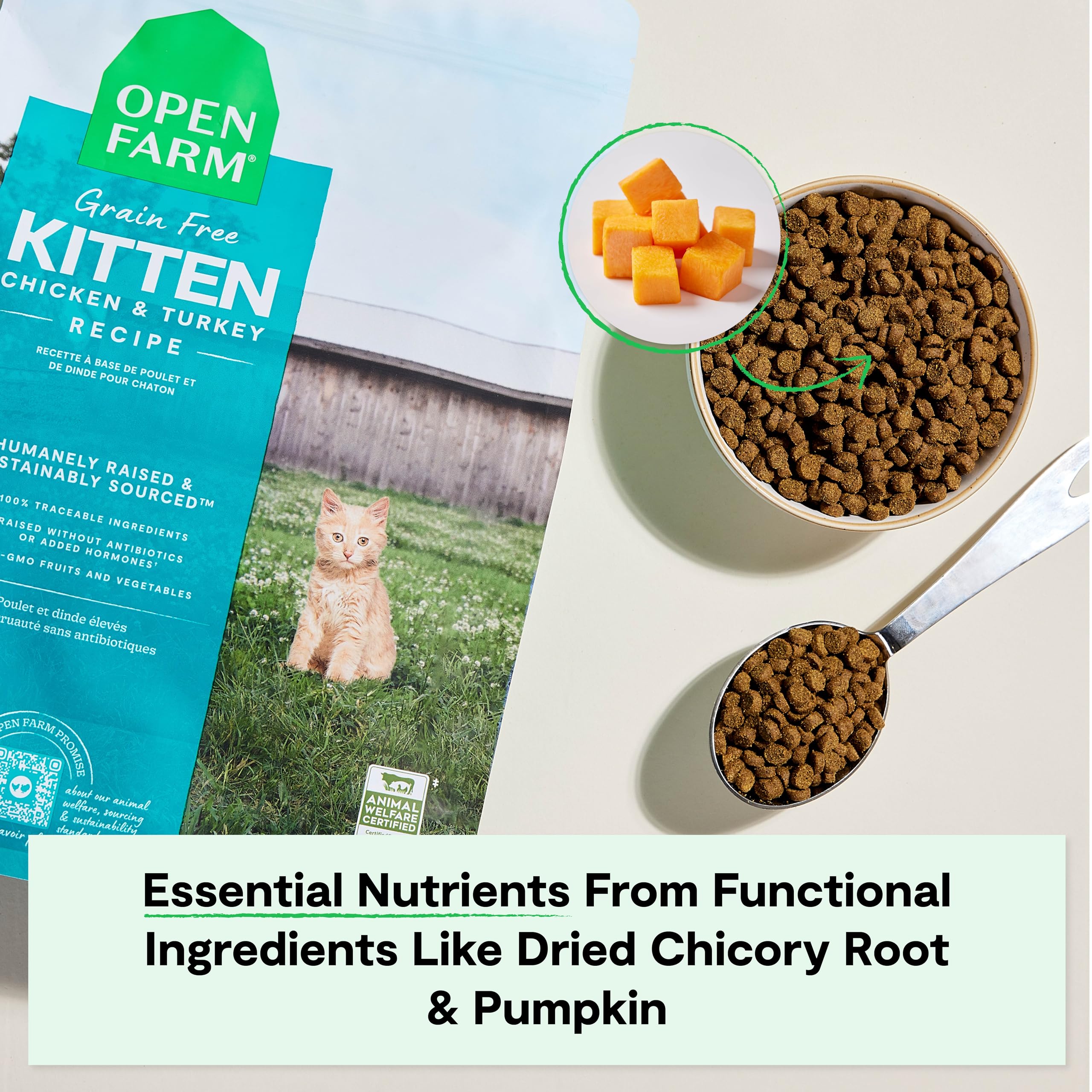 Open Farm fiber and prebiotics emphasize digestion-supporting ingredients.