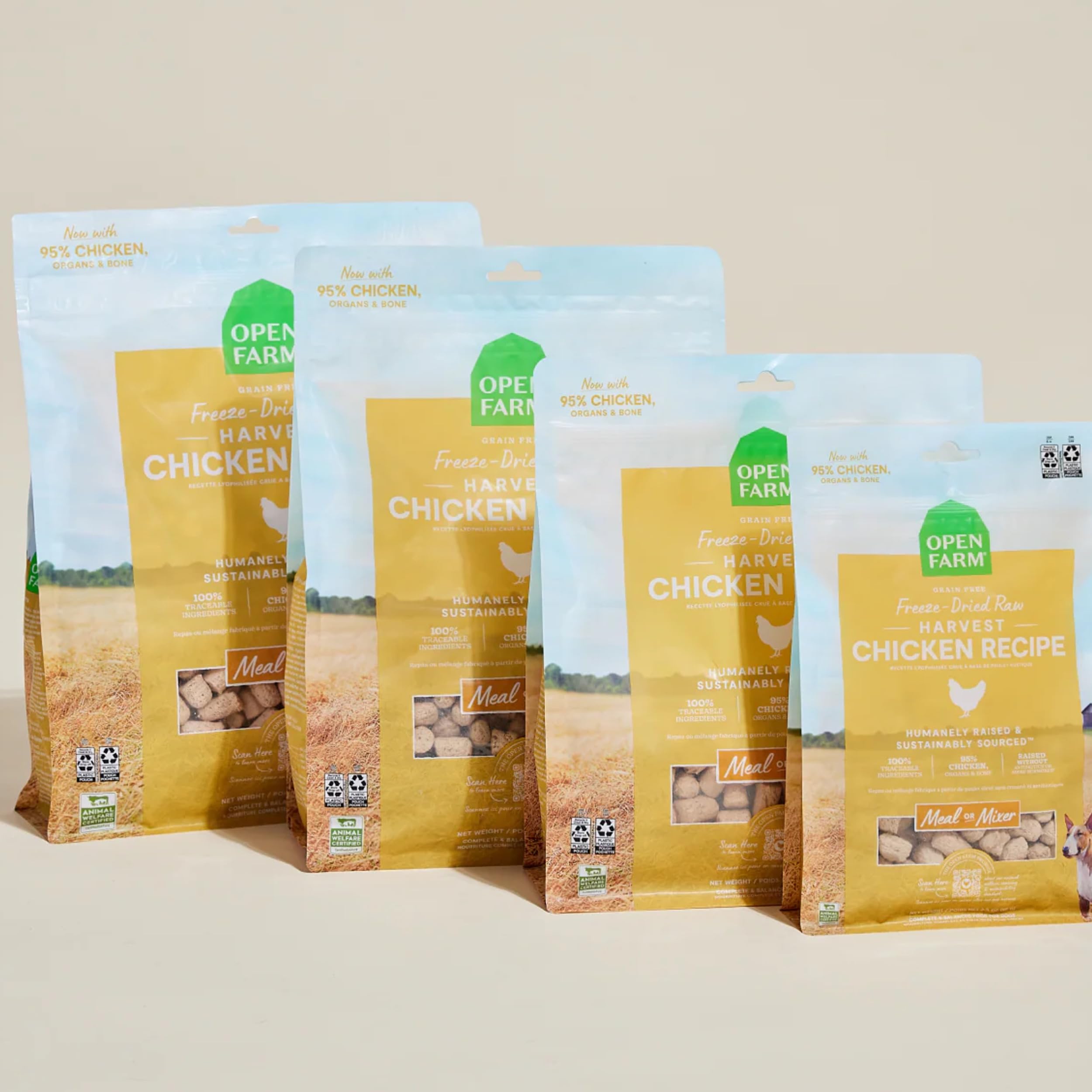 Open Farm freeze-dried process capture suggests flavor preservation and nutrient density.