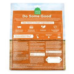 Open Farm pork recipe morsels suggesting topper idea for enhanced flavor.