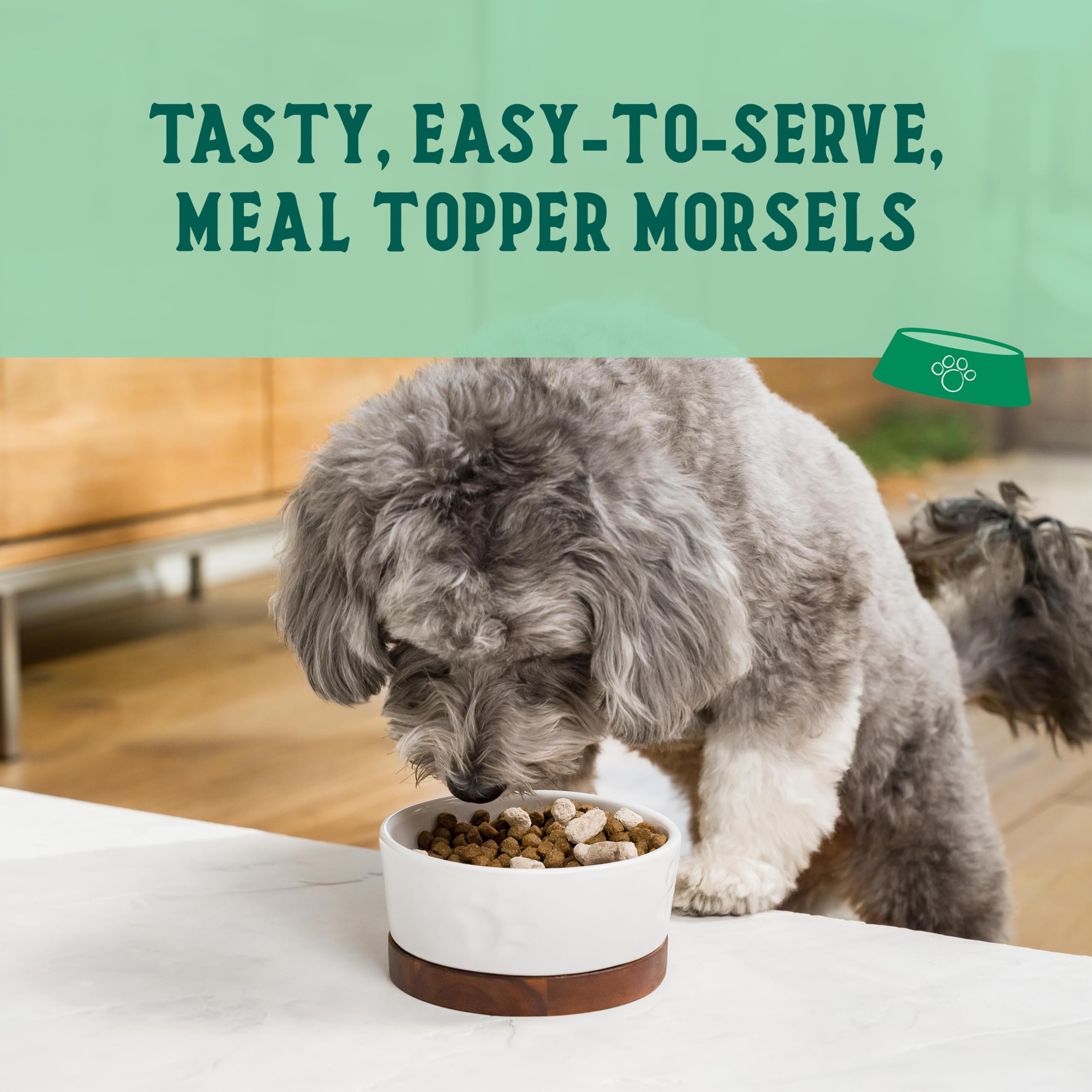 Open Farm Goodbowl non-GMO oats and barley provide wholesome grain texture for dogs.