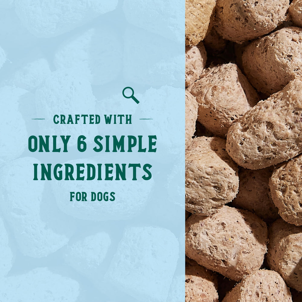 Open Farm Goodbowl topper sourced humanely and sustainably for responsible feeding.