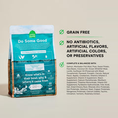 Open Farm salmon-first ingredient close-up emphasizes high-quality protein for puppy development