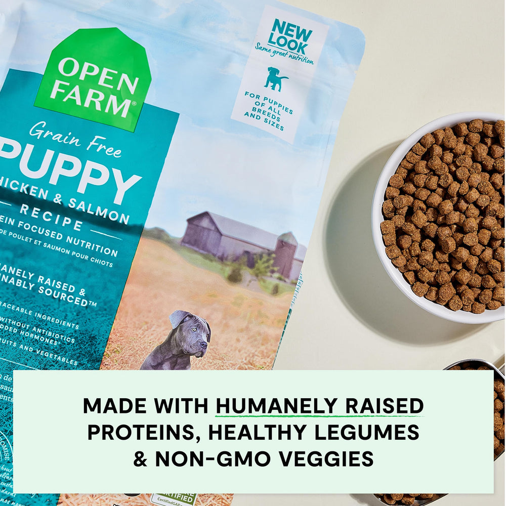Open Farm sustainably sourced ingredients image reinforces ethical sourcing practices