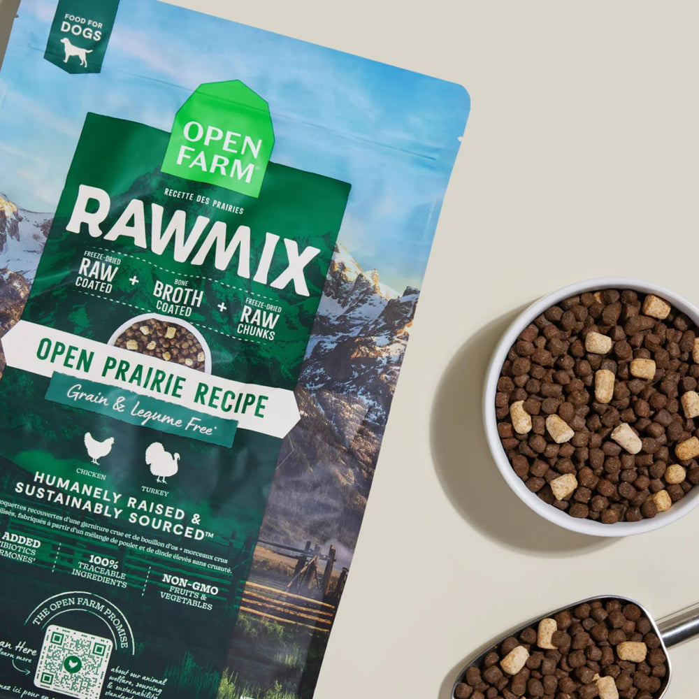 Kibble with bone broth coating detail from Open Farm RawMix.