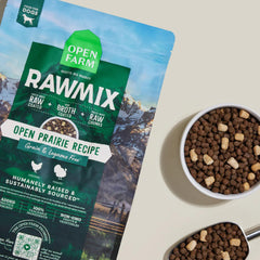 Kibble with bone broth coating detail from Open Farm RawMix.