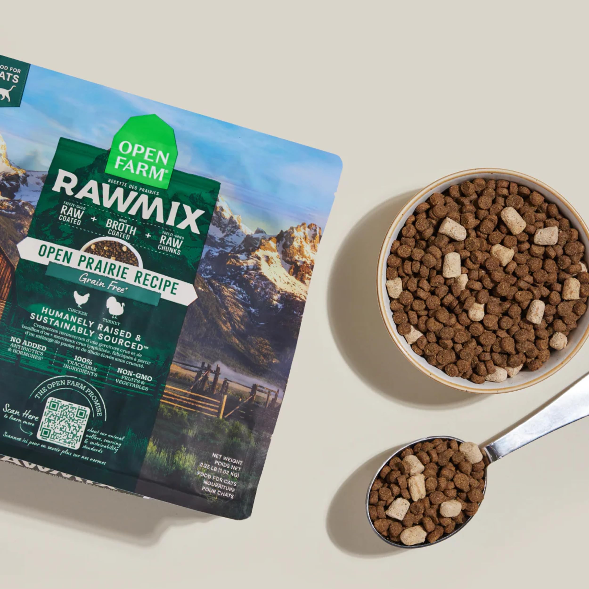 Open Farm RawMix freeze-dried raw chunks add nutrition and crunch