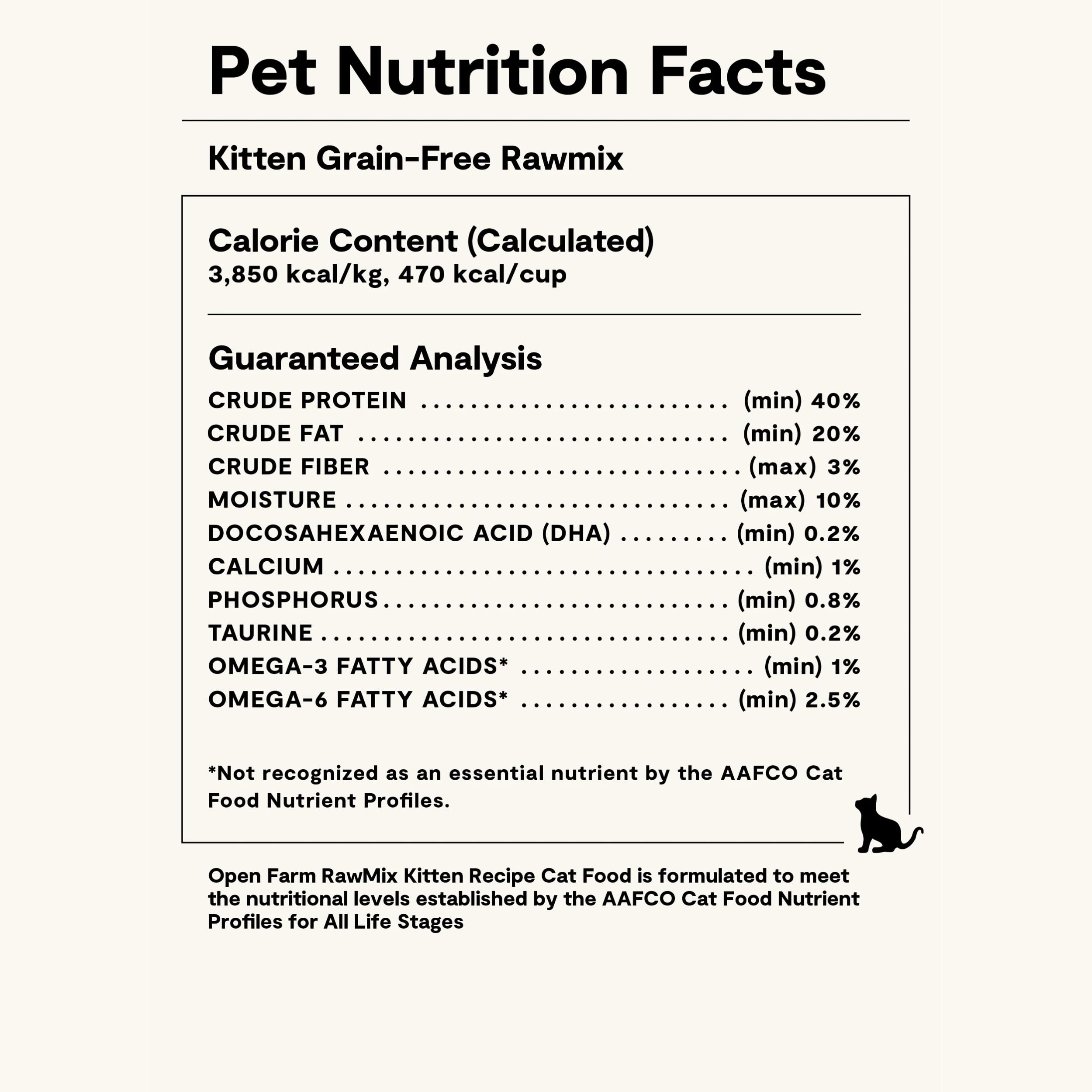 Open Farm RawMix high protein kibble aids active kittens during playtime