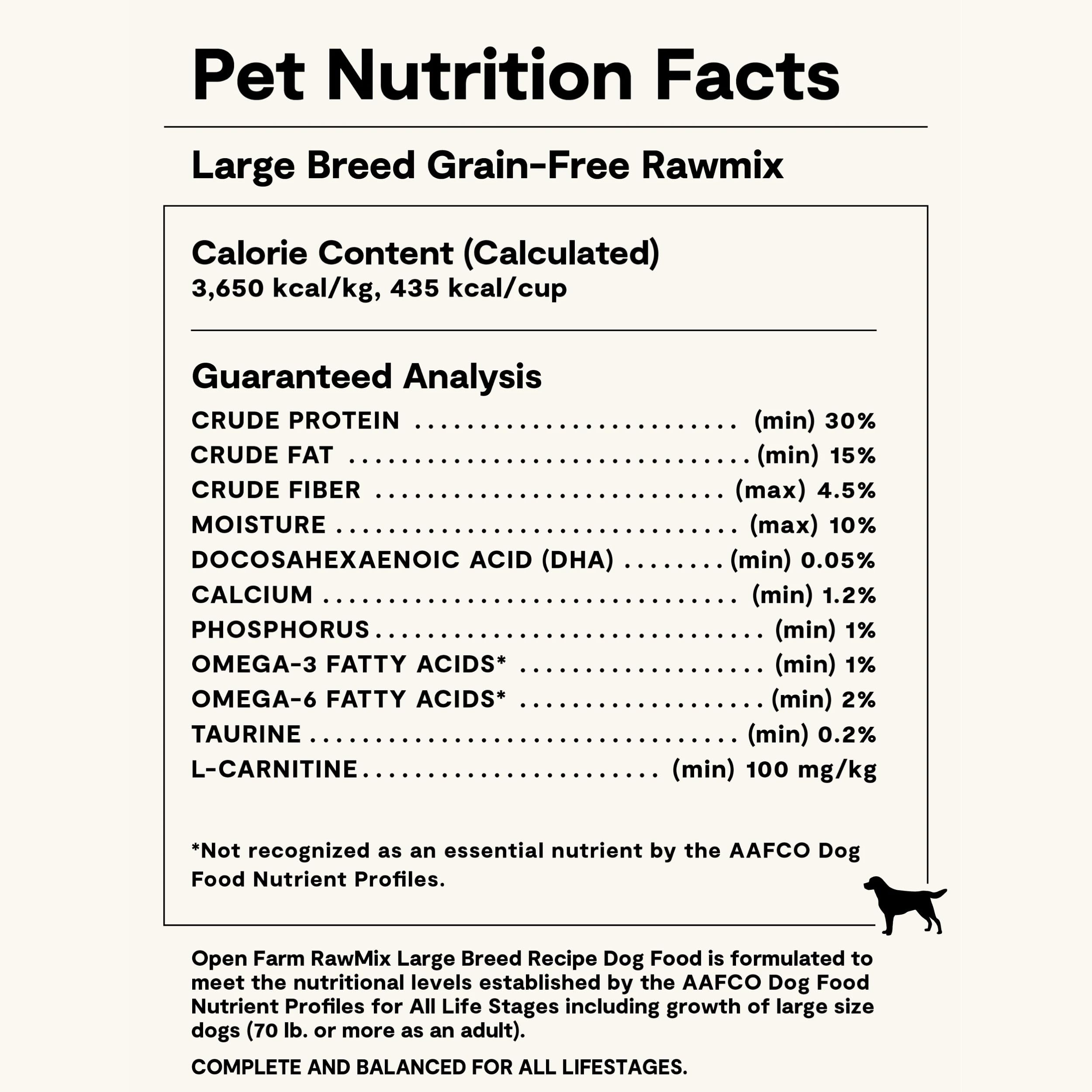 Open Farm packaging showing G.A.P certified, traceable ingredients.