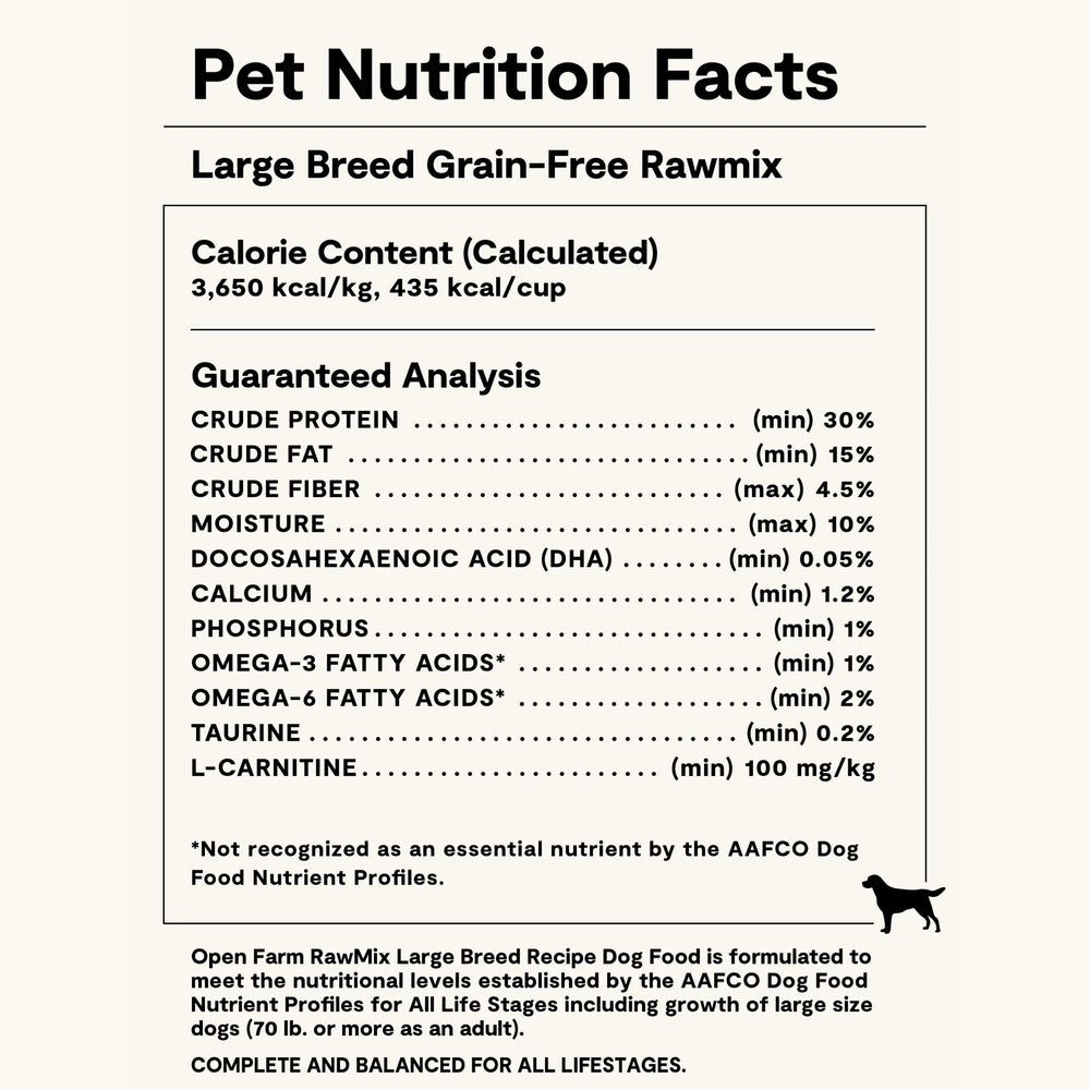 Open Farm packaging showing G.A.P certified, traceable ingredients.