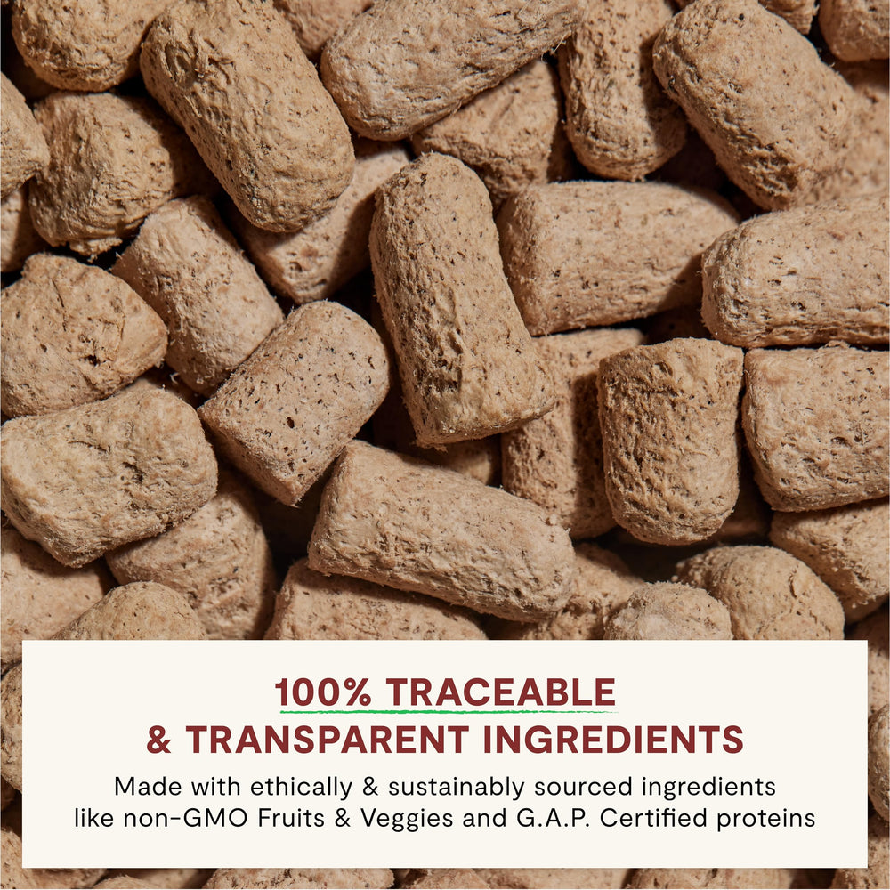 Open Farm RawMix USA-made ingredients label underscores traceability and welfare standards