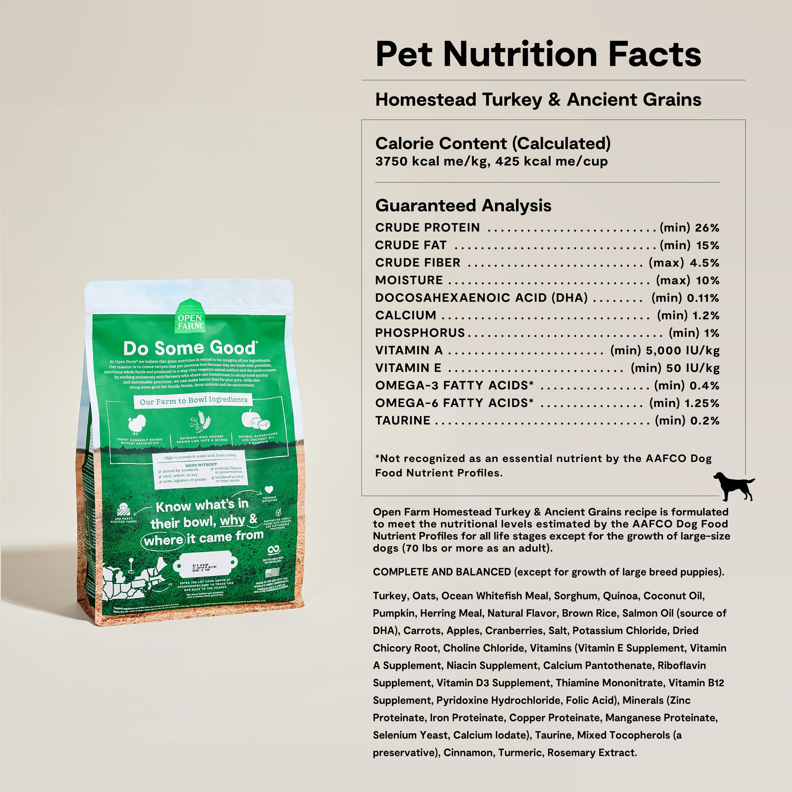 Open Farm third-party certified ingredients emphasize trusted sourcing and quality.