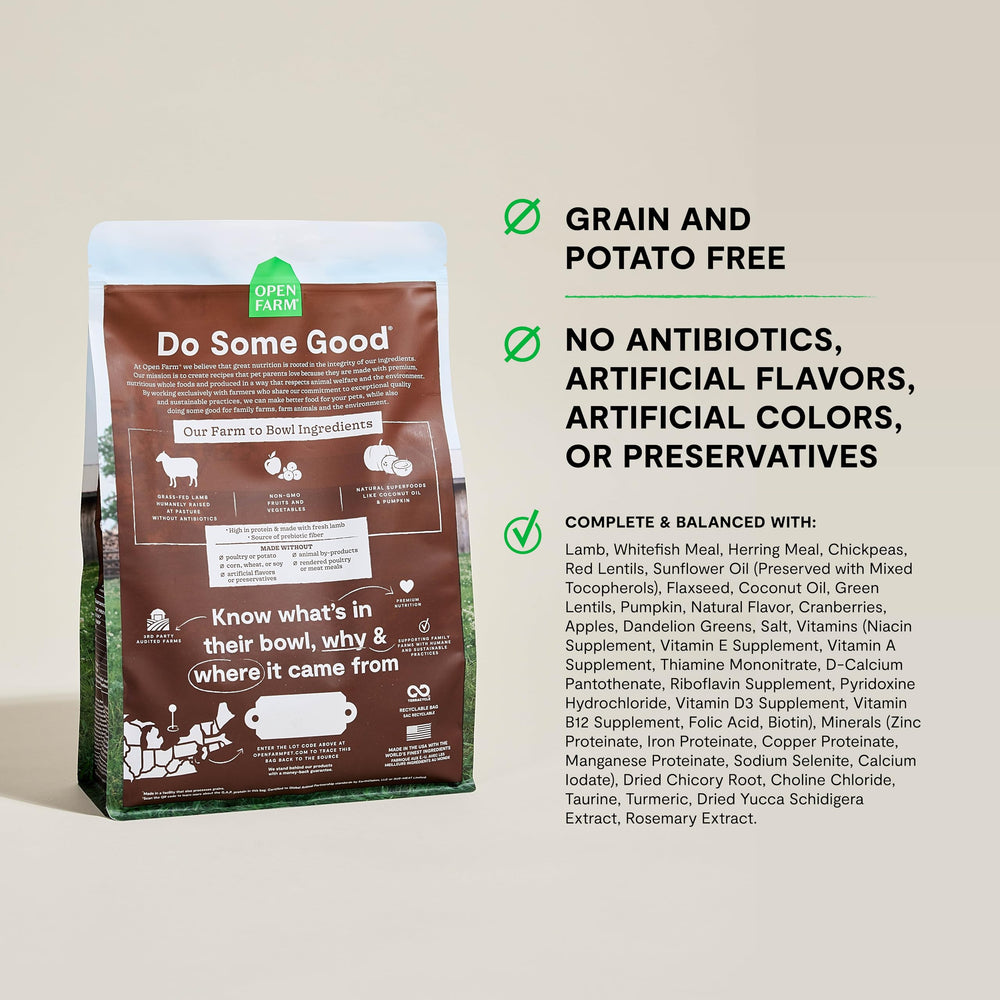 Open Farm traceability badge showing geographic origin of every ingredient