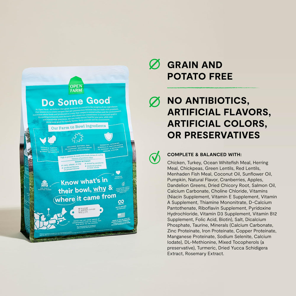 Open Farm traceable ingredients origin map communicates transparency and trust.