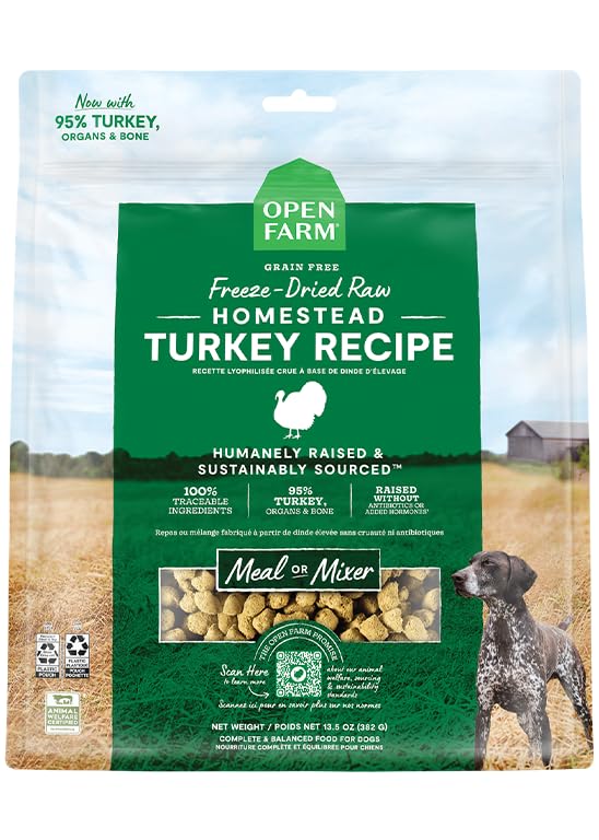 Open Farm turkey recipe morsels: high-protein bites for complete meals.