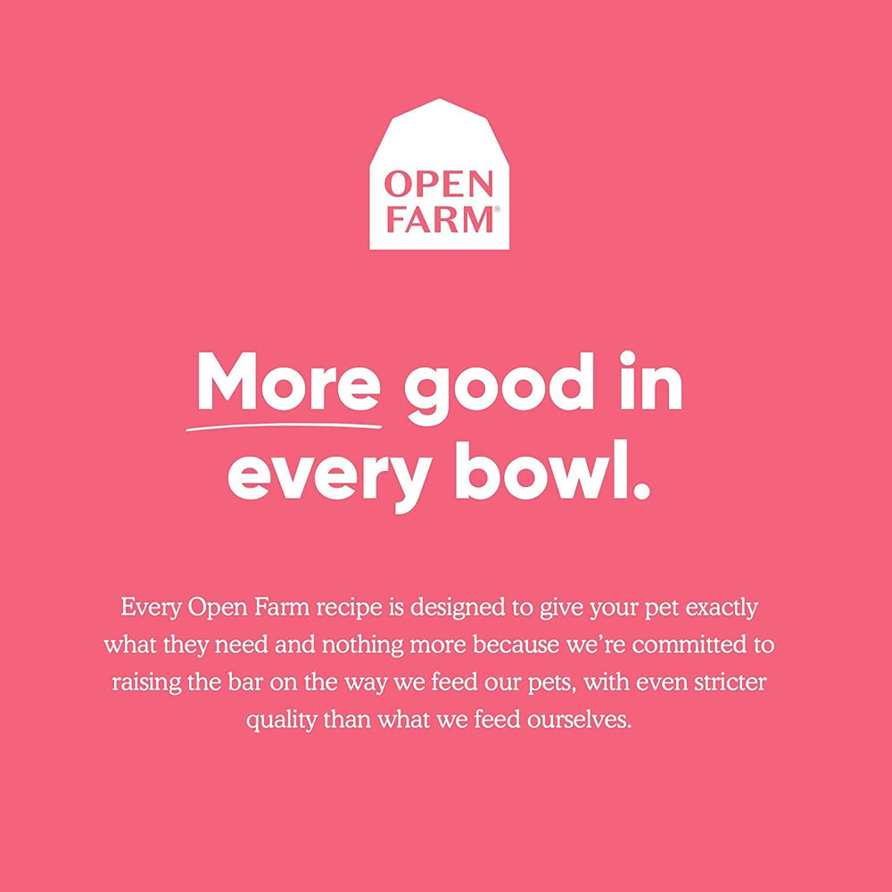 Open Farm Wild-Caught Salmon dry cat food kibble texture, showing bite-sized pieces