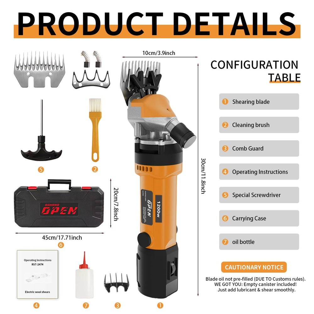 Openhahaha kit includes blade, cleaning brush, oil bottle and case.