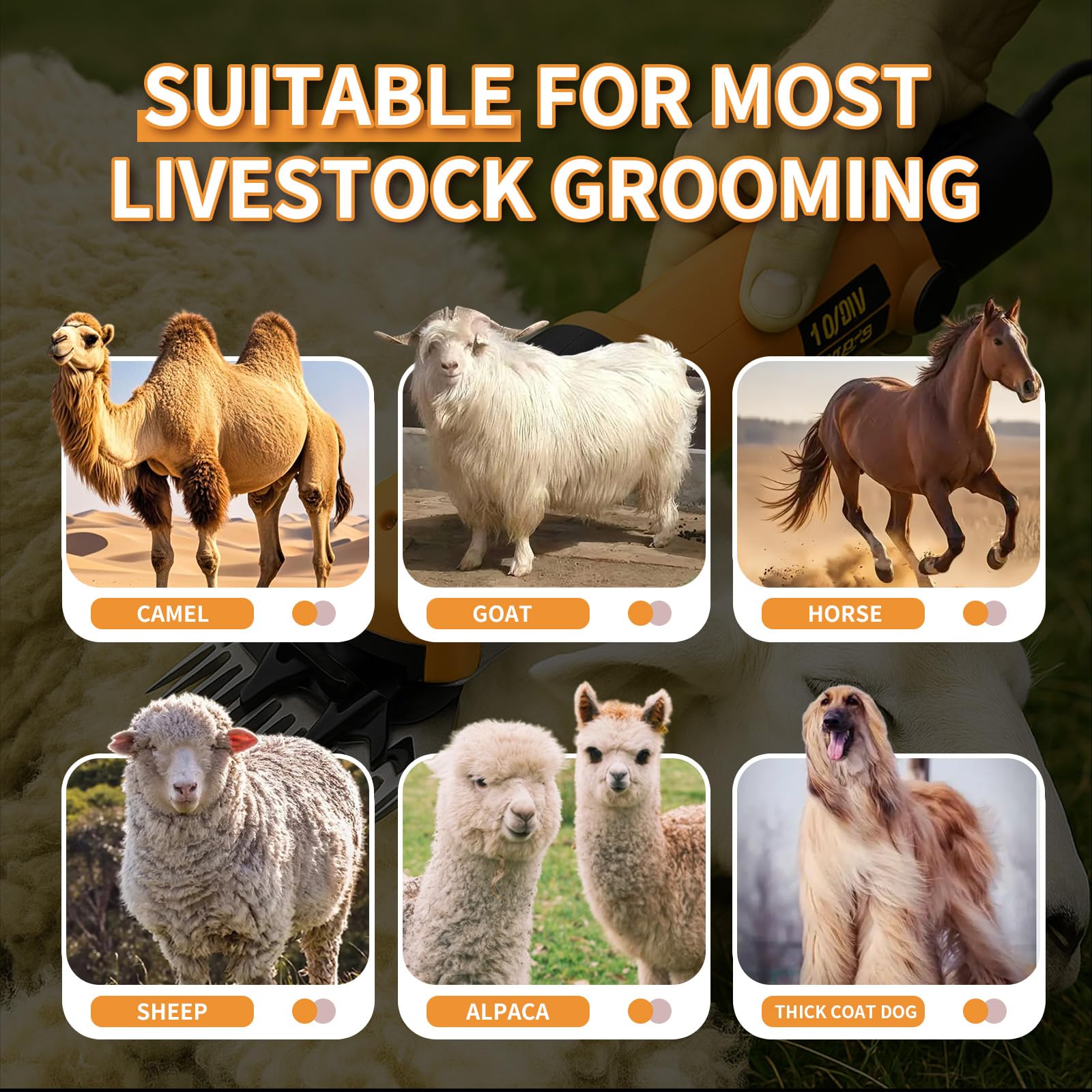 Openhahaha versatile tool suitable for sheep goats alpacas and thick coated dogs.