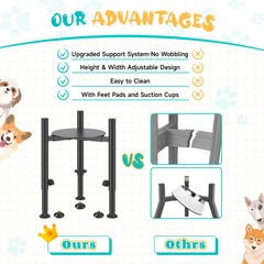 Oppro elevated dog bowl stand at 13-8-inch height accommodates tall breeds at mealtime.