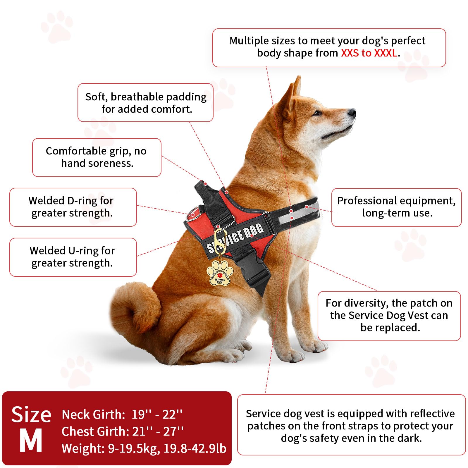 Opstin vest features a sturdy D-ring for secure leash attachment outdoors.