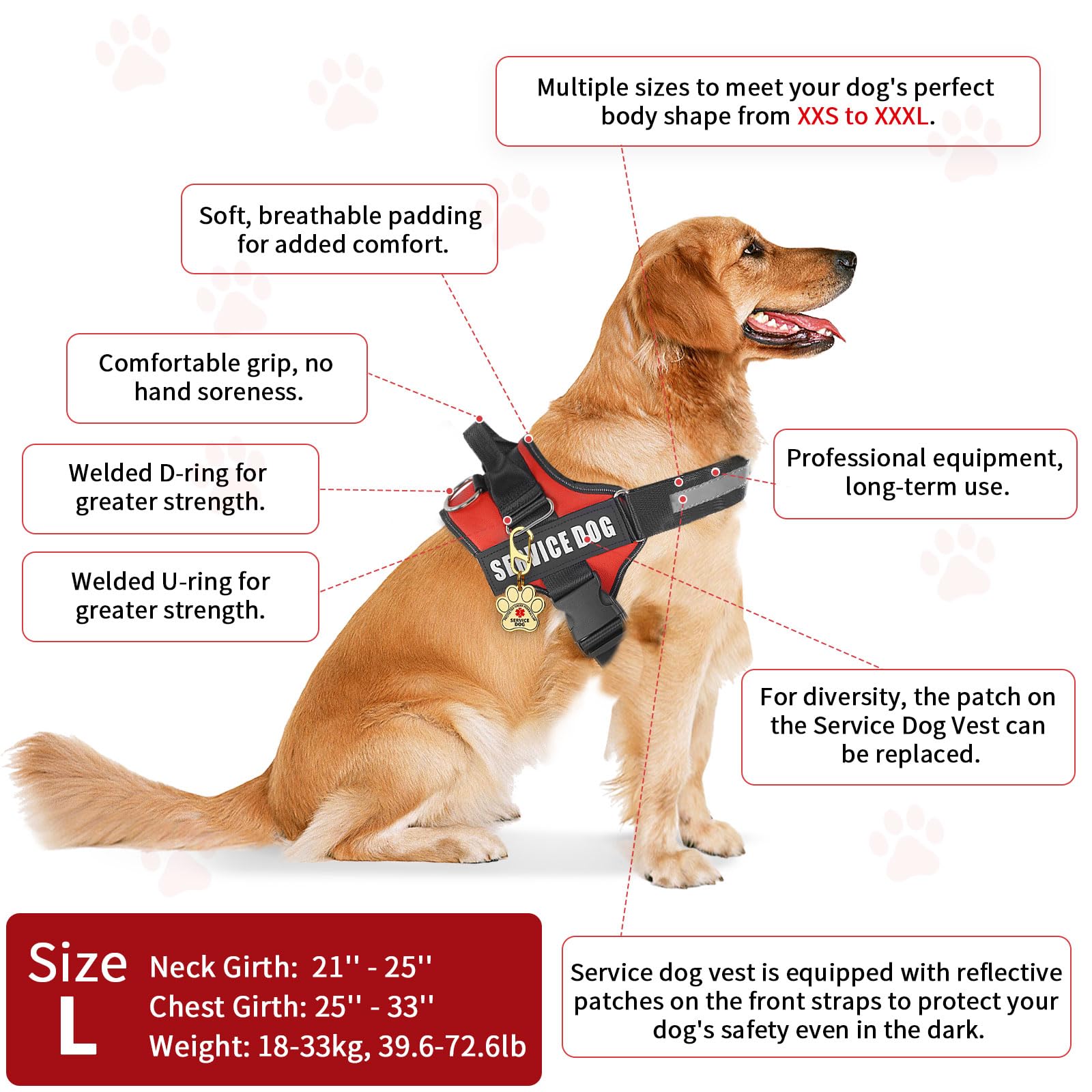 Opstin vest handle made of breathable fabric for easy control.