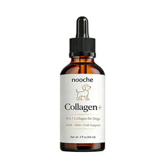 Optikind Nooche Collagen Drops bottle for easy daily dosing in dogs.