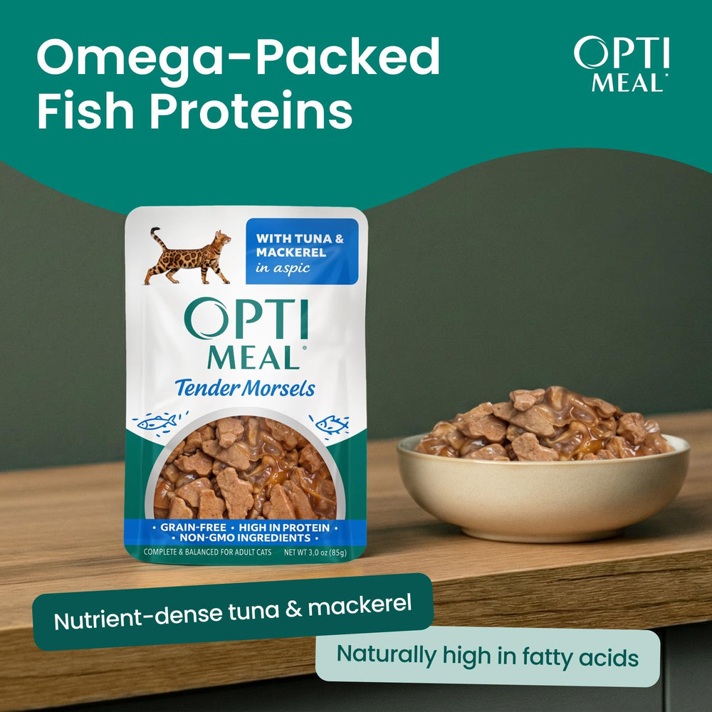 Optimeal no artificial additives pouch emphasizes pure nutrition