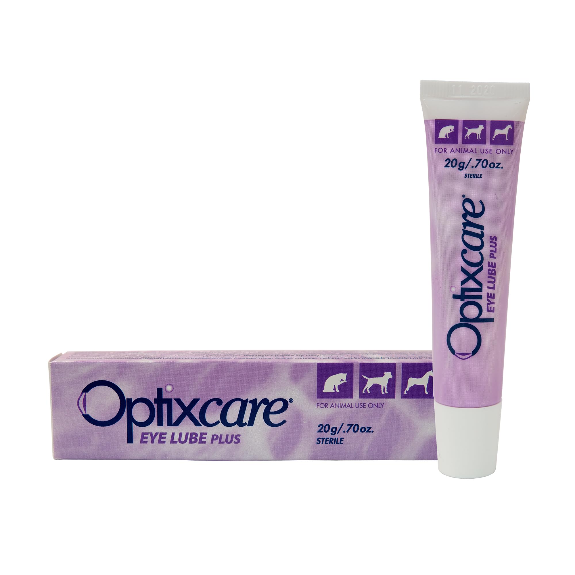 OptixCare Eye Lube Plus with Hyaluron, emphasizing hyaluronic acid for moisture