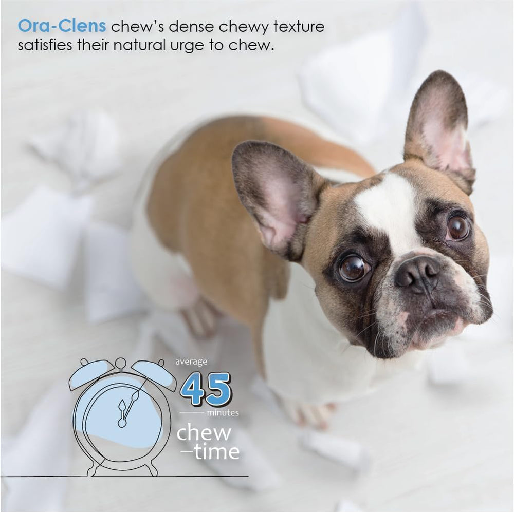 Ora-Clens poultry-flavored coating appeals to dogs for daily care.