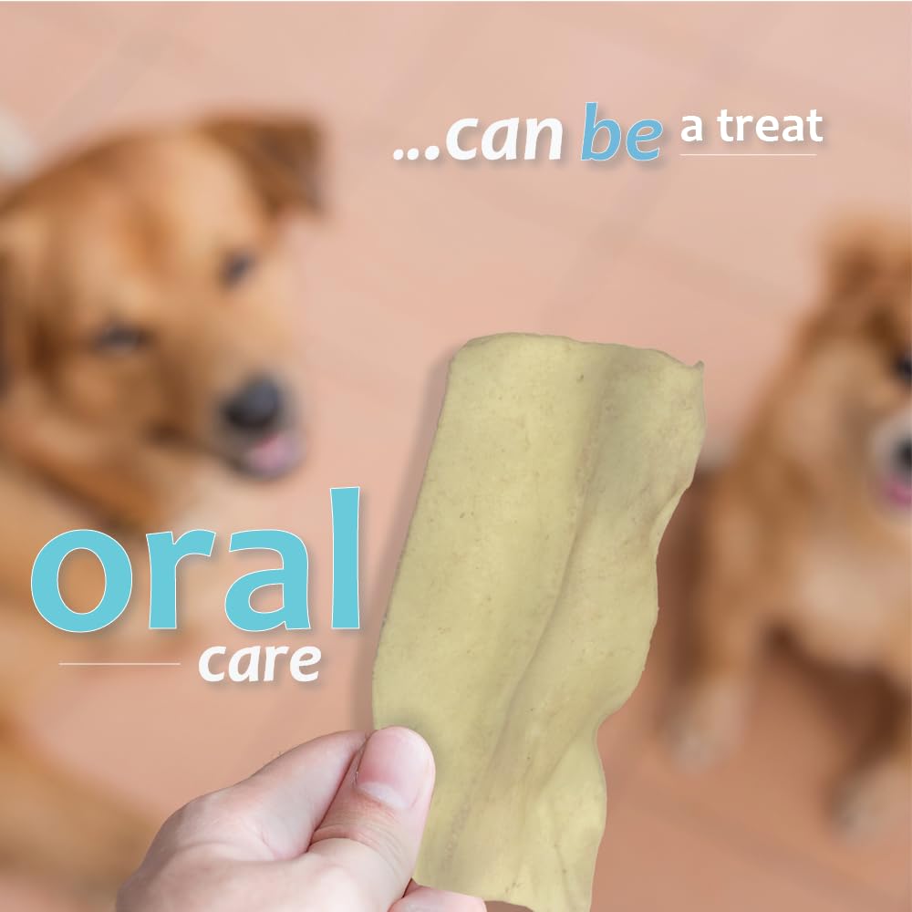 Ora-Clens textured surface aids cleaning during chewing.
