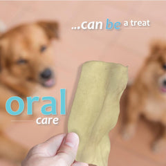 Ora-Clens textured surface aids cleaning during chewing.